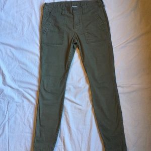 CAbi Patch Pocket Olive Green Pants Size 4
